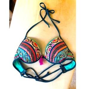 Colorful Bikini Top | 36B Molded Cups | *Looks Brand New*